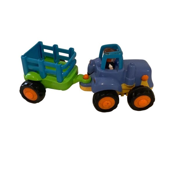 Toy Tractor & Trailer Set Farm Vehicle Set Toddler Push and Go Detachable - Picture 3 of 9